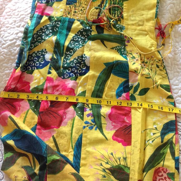 Farm Rio Golden Jungle Linen Midi Dress - Picture 11 of 16